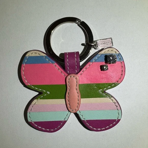 Coach Leather Butterfly Keychain - Picture 3 of 4
